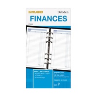 DayPlanner PR2003 Finances Refills Personal Edition Debden Organiser 6 RINGS 172x96mm