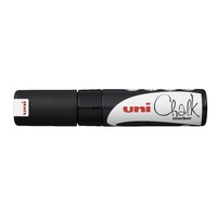 Chalk Marker Liquid Uni PWE8K Black Chisel Tip 8mm approx. Bold PWE8KBK