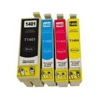InkJet for Epson #T1401 Black Cyan Yellow Magenta set of 4 1 each colour Compatible Inkjet Cartridge 138 140 C13T138695