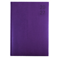 Diary 2027 Silhouette A4 Day S4100.P55-27 PURPLE 297x210 Day to a Page 7:30am - 7:30pm, 1/2 hourly Debden