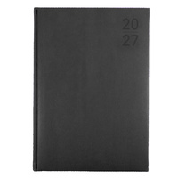 Diary 2027 Silhouette A4 Day S4100.P98-27 CHARCOAL 297x210 Day to a Page 7:30am - 7:30pm, 1/2 hourly Debden