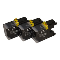InkJet for Brother  LC77XXLBk Compatible Cartridges x 3