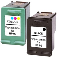 InkJet for HP  92 Remanufactured Inkjet Cartridge Set #1 2 Cartridges