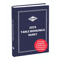 Table Bookings Diary TBD 2024 2 Pages to a Day Zions TBD24 A4 Size: 300mm x 210mm