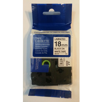 Brother TZe241 18mm x 8m Black On White COMPATIBLE P-Touch TZe-241