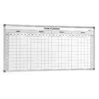 School Planner 4 term 1200x900mm Visionchart VDT001 Magnetic Whiteboard Laminated graphic surface 