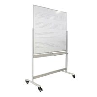 Music Board Whiteboard Mobile 1200x1200mm Magnetic Permanently ruled with 4 music staves. Extra freight applies country areas Visionchart VM