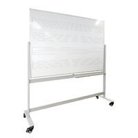 Music Board Whiteboard Mobile 1800x1200mm Magnetic Permanently ruled with 4 music staves 10-15 days Extra freight applies country areas. Visionchart 