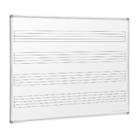 Music Board Whiteboard 1500x1200mm Magnetic double sided ruled 4 music staves 10-15 days Extra freight applies country areas. Visionchart VMB1512 