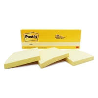  Post it Note  76x 76 x24 654-24CY Yellow pack 24 3M In Original Canary Cabinet Packs #XP006000796
