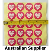 Gluten Free Labels 25mm round pack of 1000 20 per sheet 50 sheet pack