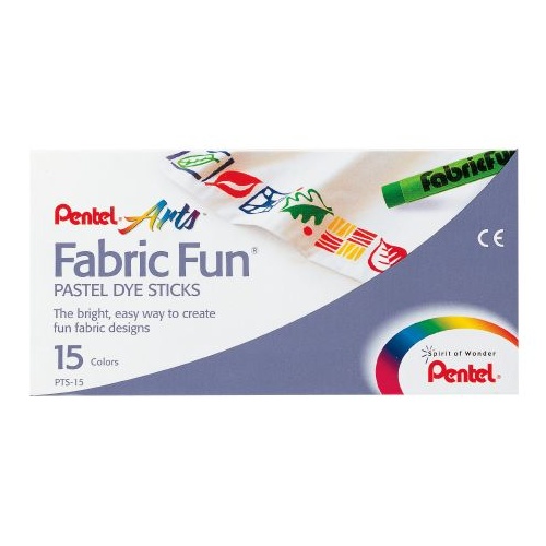 Fabric Dye Pentel Fun Dyeing Pastels PTS15 Box of 15 Sticks