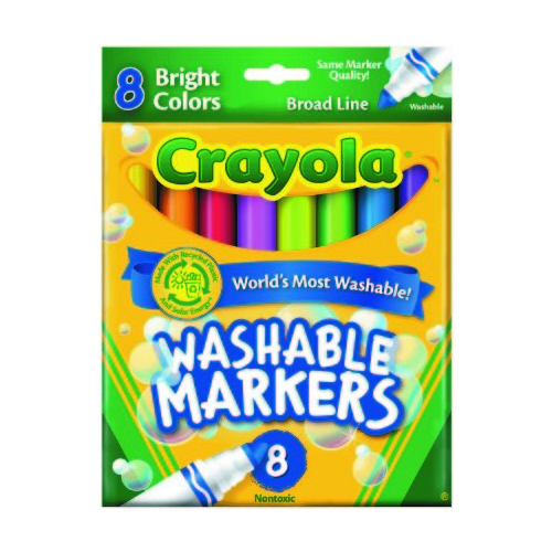 Marker Crayola Washable Bright Colours Pack 8 587819