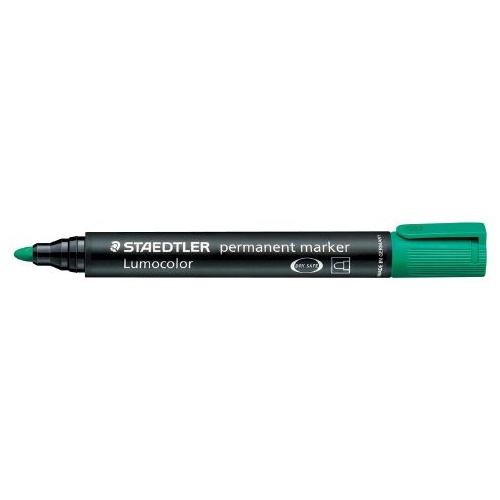 Markers Staedtler 352 Perm Green Bullet Tip Box 10 3525 Permanent 352-5