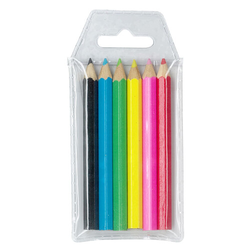  Coloured Pencils  6 short Wallet 6 schools office home 