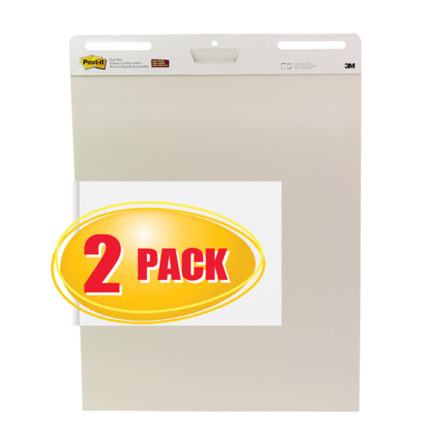 Flipchart 3M 559 Easel Pad Post it 635x775mm White 30 sheet 2 pads per pack #70005239408 25334x2