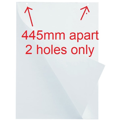 Flipchart Pad  40s 50gsm Economy Paper 40 sheet 63x89cm 2 holes per header card