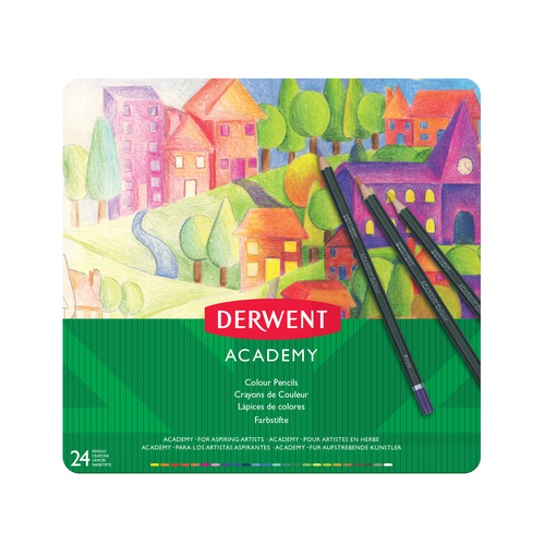 Derwent Pencil Academy Colour - tin 24 Colouring pencils 2301938