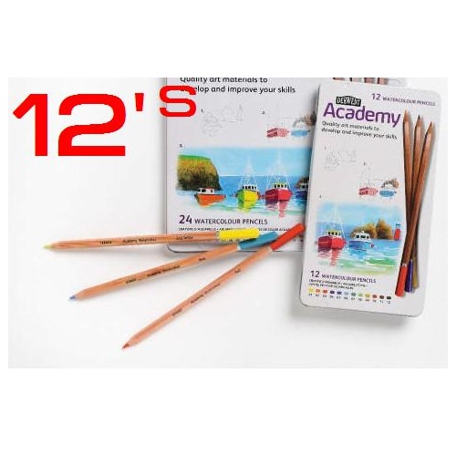 Coloured Pencil Watercolour Derwent Academy Tin 12 