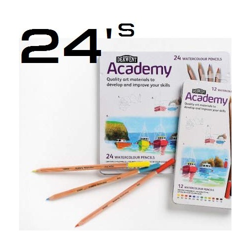 Coloured Pencil Watercolour Derwent Academy Tin 24 