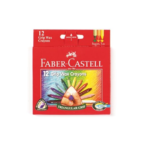 Crayon Faber Castell Triangular Grip Wax Box 12