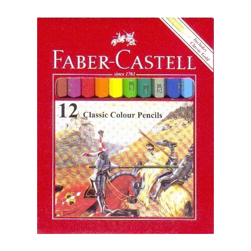 Pencils Coloured Faber Classic Half Length Non toxic Faber 16115851 - pack 12 