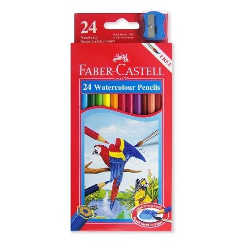 Coloured Pencil Watercolour Faber Red range 114454 - pack 24 