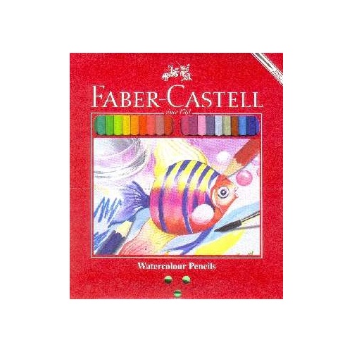 Coloured Pencil Watercolour Faber full length 17cm 114454 - pack 48 