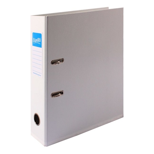 Lever Arch Binder A4 PVC Bantex White 70mm 145007 Plastic
