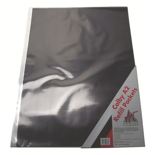Display Book A2 257A2P 5 pack of refill pages with black inserts Colby