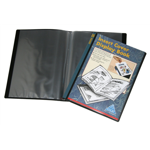 5.50 Display Book A4 Colby 10 Pocket With Insert Cover 245A Black