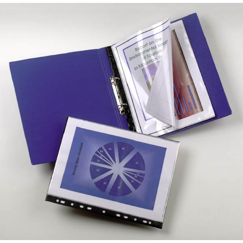 Display Book  A4 20 pocket Fixed fits ringbinder Marbig - each 