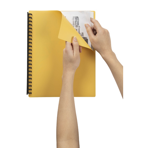 Display Book  A4 40 pocket Marbig Yellow Refillable 2007405