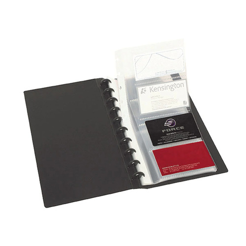 Business Card Book Kwik zip holds 96 expandable to 176 - Marbig 2021502