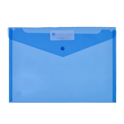 Doculope Wallet A4 With Button Blue 2015001 Marbig PP 