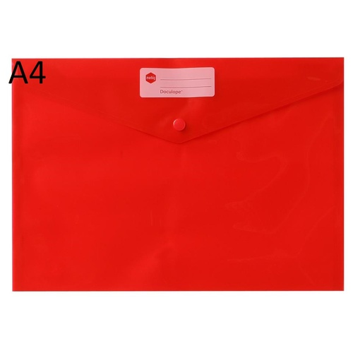 Doculope Wallet A4 With Button Red 2015003 Marbig PP 