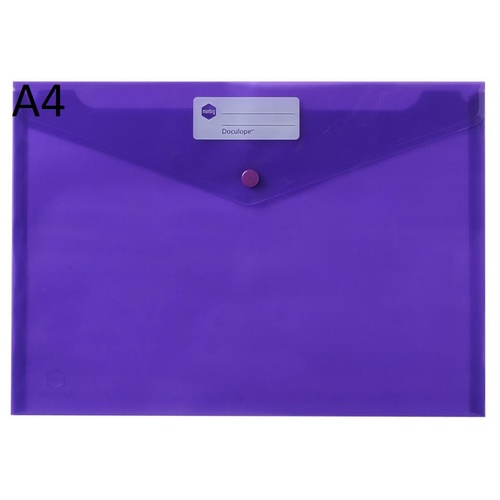 Doculope Wallet A4 With Button Purple 2015019 Marbig PP 