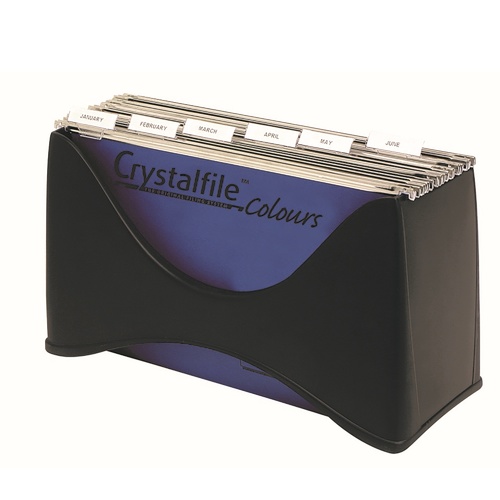Desktop Filer Crystalfile Black 8108502 Suspension File Rack ENVIRO 180Wx430Lx240H Files not included