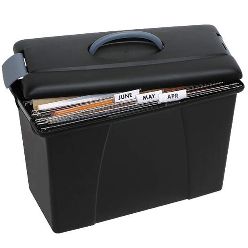 Suspension file Carry Case Black Crystalfile 8008602 18L capacity