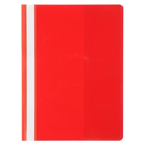 Flat File A4 Marbig Clear Front Deluxe Red x10 2002003 