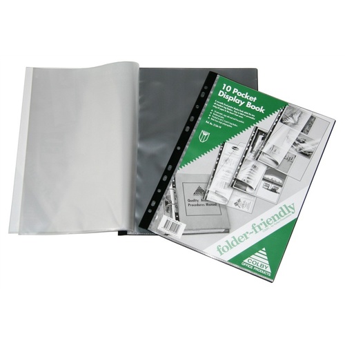 3.25 Display Book A4 10 pocket Fixed fits ringbinder Colby 215A