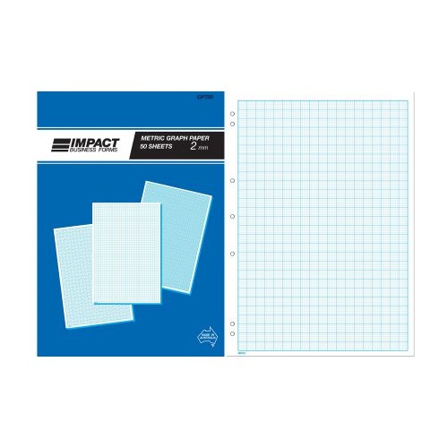 10.77 Graph Pads A4 2mm 50 Sheets Impact GP720