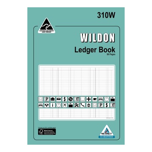 Account Books Wildon Ledger A4 310W WIL310