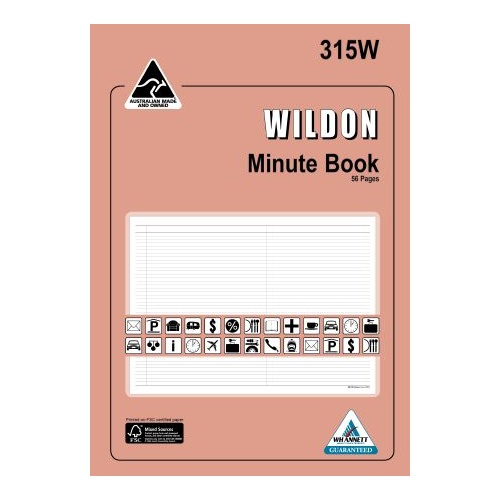 Account Books Wildon Minute 56 Page WIL315 315W 