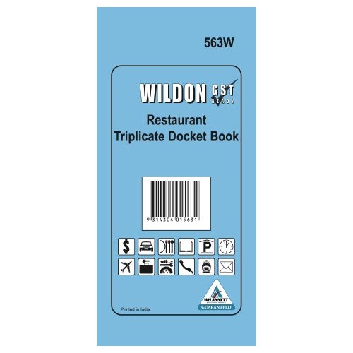 Restaurant Docket Pad Wildon Triplicate WIL563 563W