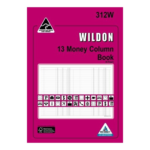 Account Book Wildon 13 Money Column 312W WIL312