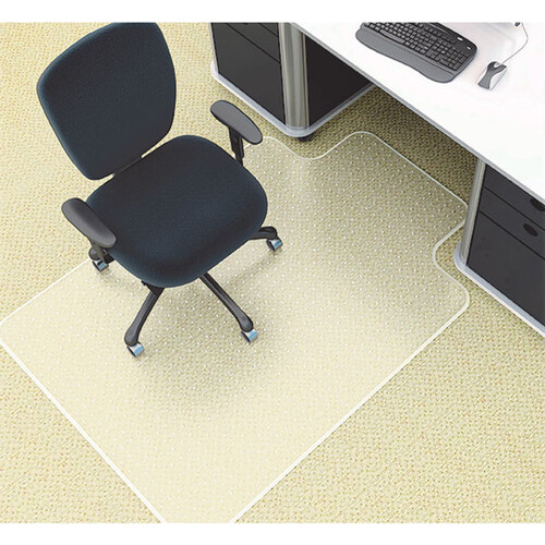 Chairmat Marbig 114x134cm Key Hole Medium Pile Large - For carpet less than 12mm including underlay 87105