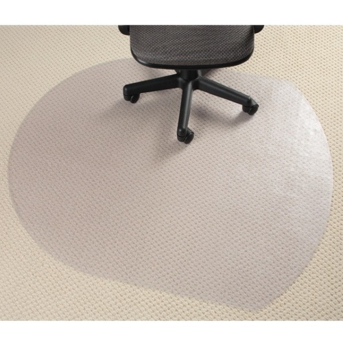 Chairmat Marbig Glass Clear Contempo 99x124cm Carpet less than 6mm 87240 - each 
