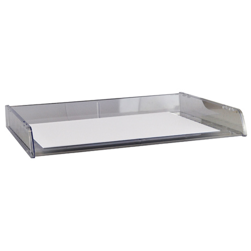 Desk Tray A3 Italplast I90 Clear Internal Dimensions (mm) 478w x 330d x 64h external 500wx358dx66h (also comes with divider to make 2x A4 trays