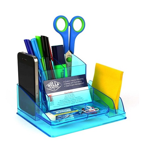 Desk Tidy Organiser Italplast I35 Neon Blue #I35NBL